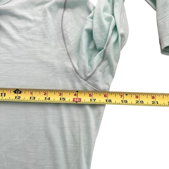 Lululemon Lab Merino Wool-Blend Mock Neck Long Sleeve Shirt Womens 8 Ice Green - Picture 8 of 9